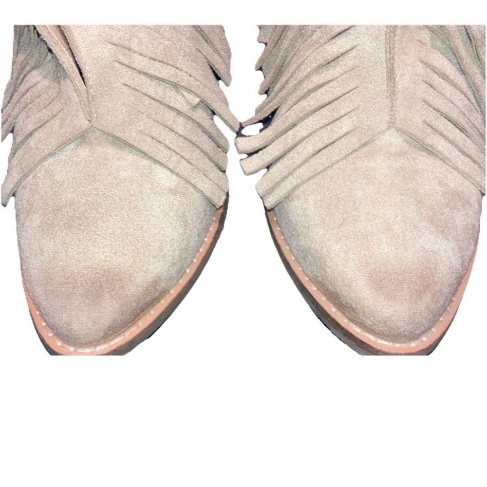 Coconuts by Matisse Shelton Ankle Boot Womens Sz 6.5 Faux Suede Fringe Point Toe - Picture 4 of 8